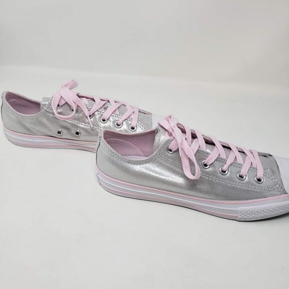 NEW! Converse Silver Pink Lace Ups - 5 - Picture 5 of 7